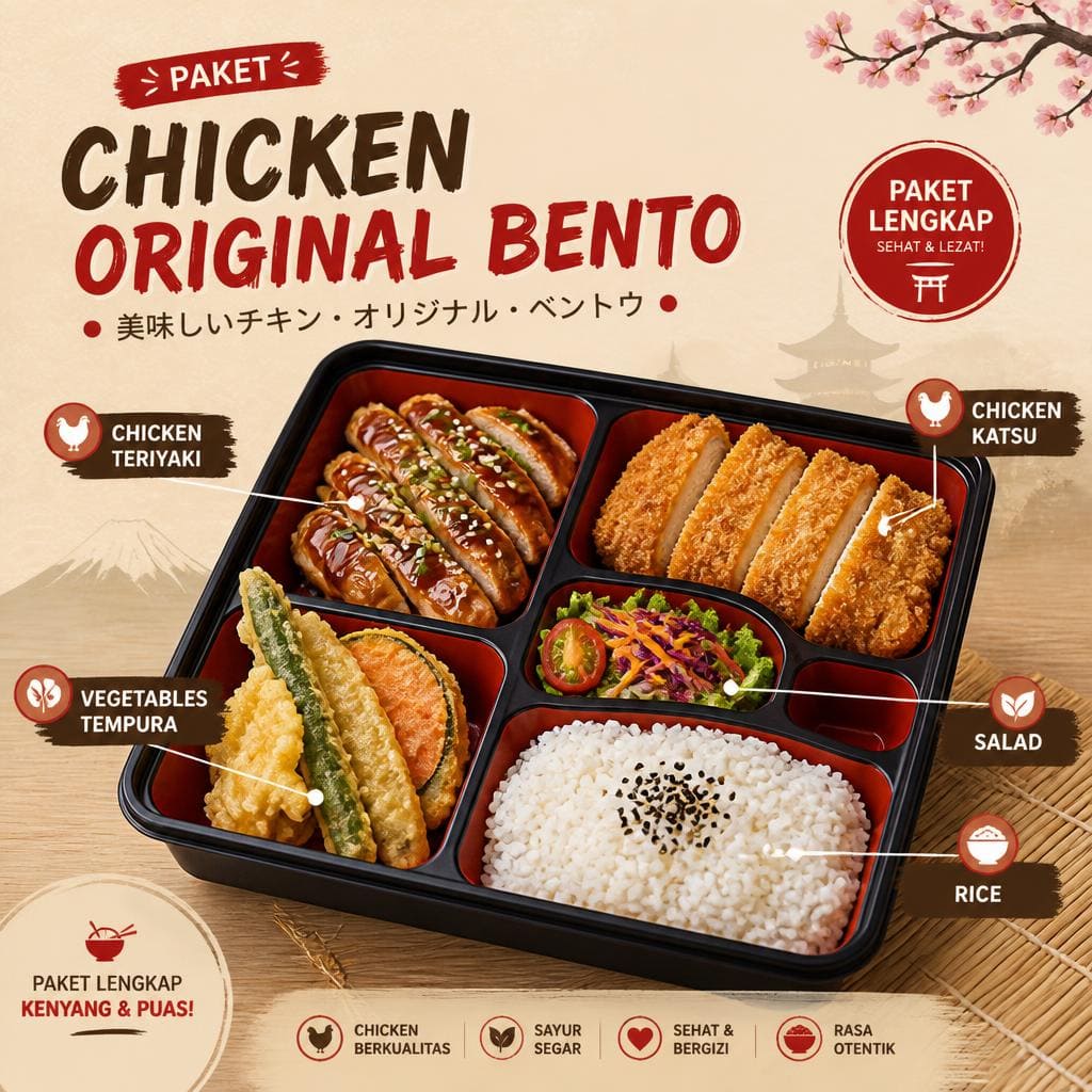 Chicken Original Bento Gokana Ramen & Teppan